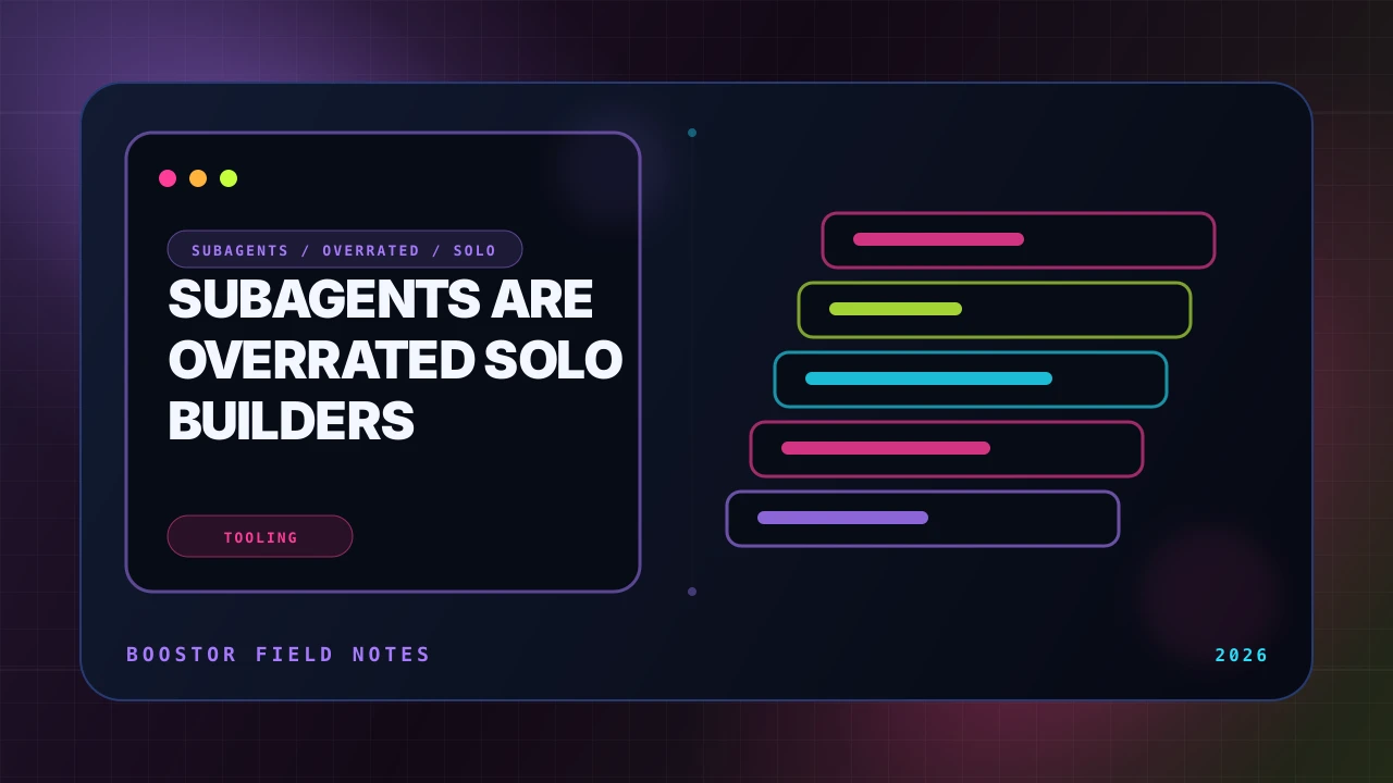 Subagents Are Overrated for Solo Builders